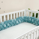 Protectie laterala patut bebe tripla menta inchis